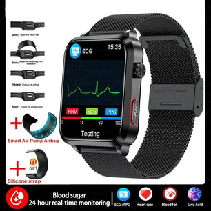 Silica Gel Blood Pressure Measurement Health Bluetooth Smart Watch