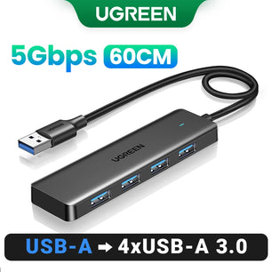 Ugreen 5Gbps 4-IN-1 USB Type-A To USB 3.0 Splitter Docking Hub