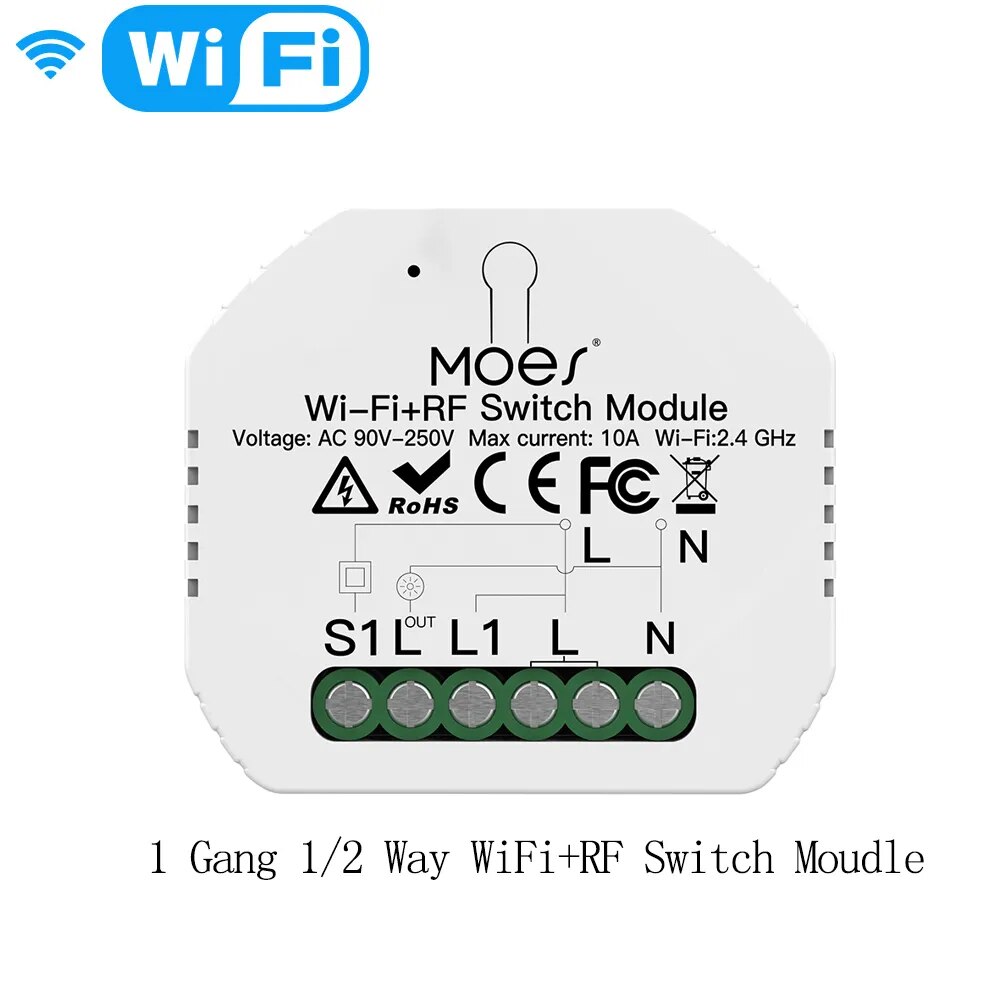 Moes Plastic Smart Voice Control Universal Switch Module