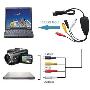 USB 2.0 VHS Audio Video Capture Card Recorder For Window 10