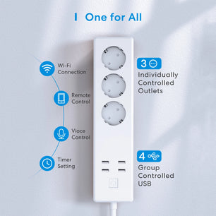 Meross 10A Alloy Smart Power Strip WiFi Surge Protector Socket