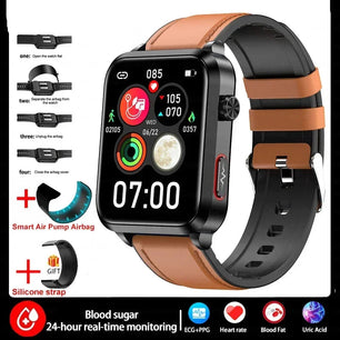 Silica Gel Blood Pressure Measurement Health Bluetooth Smart Watch