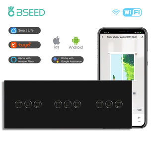 Bseed Alloy Multi Gang Roller Shutter APP Control Wifi Switch