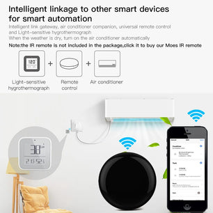 Moes Plastic Bluetooth Brightness Thermometer Detector