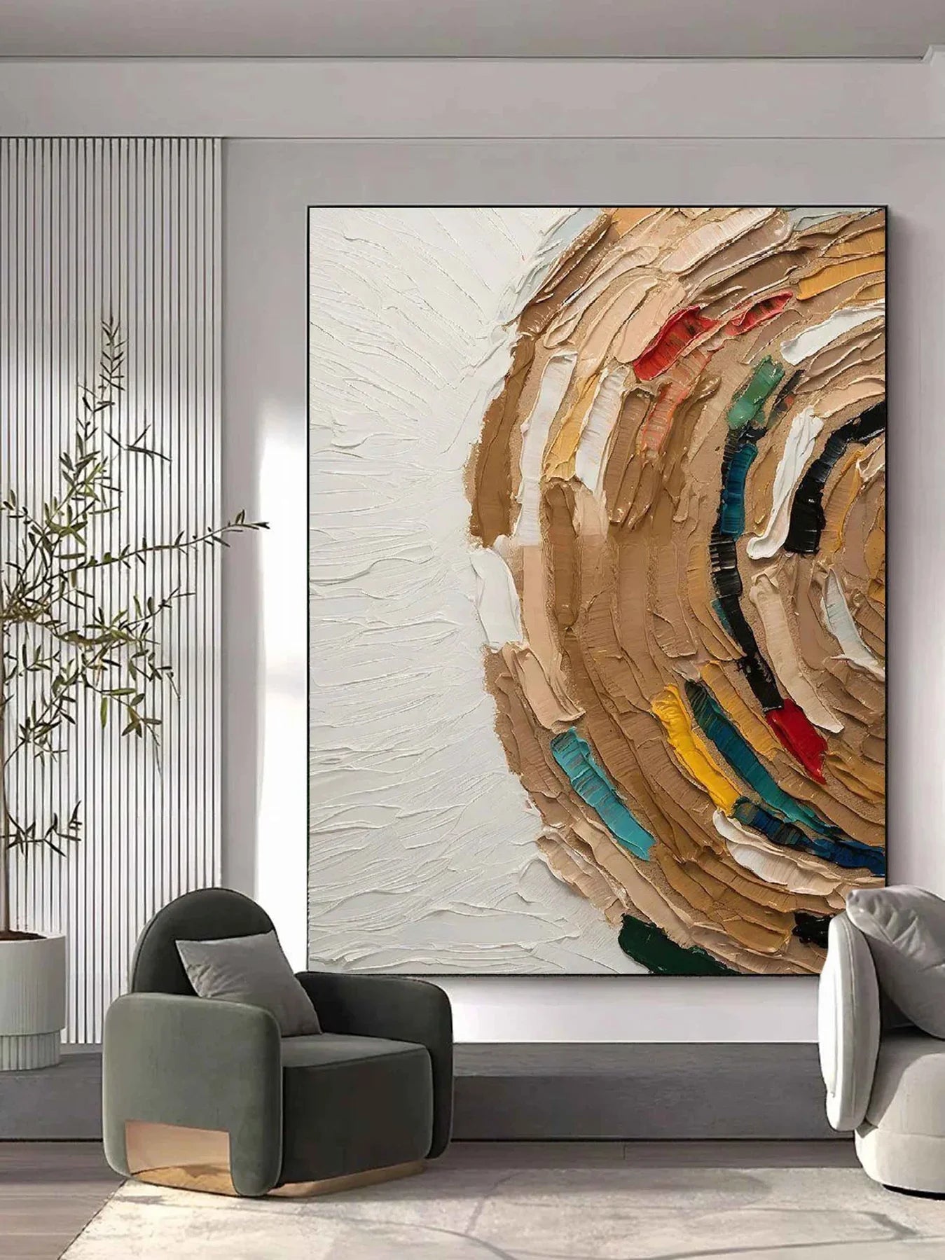 100% Canvas Modern Abstract Artwork Handmade Elegant Oil Painting