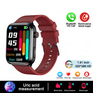 Silica Gel Smart Bluetooth Voice Support Square Sports Watch