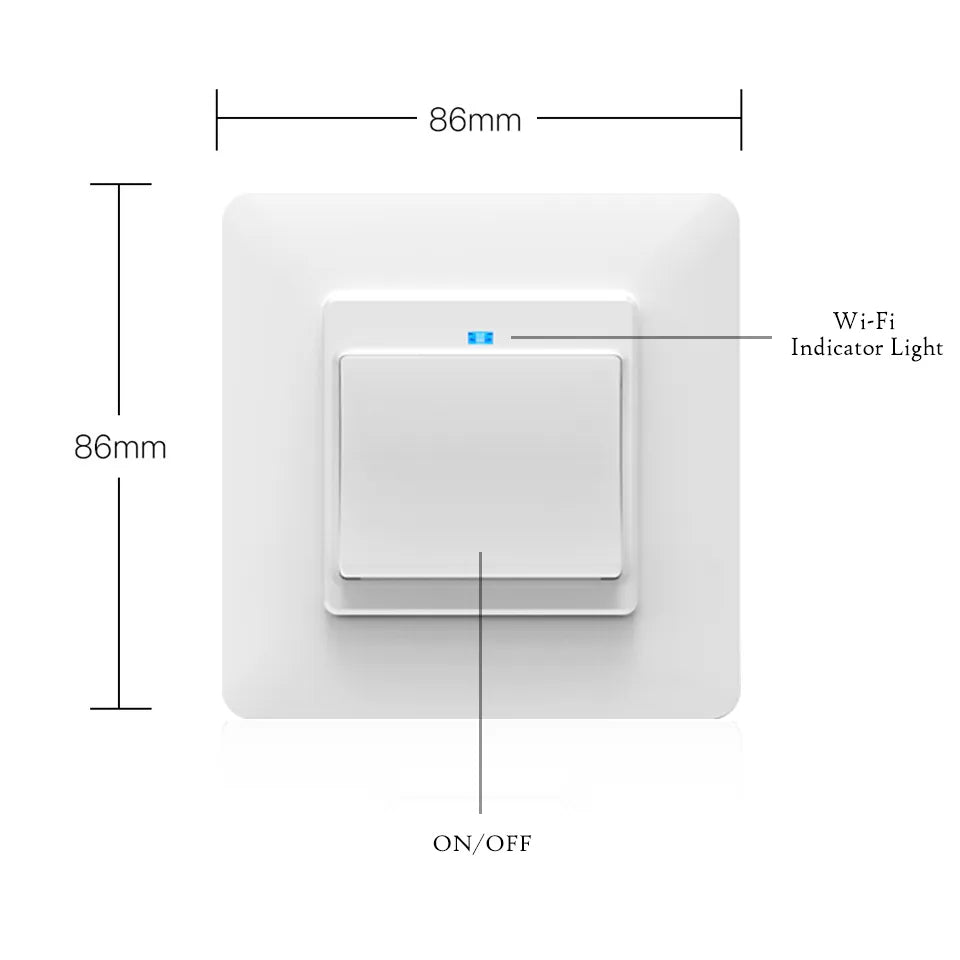 Moes Plastic Panel Voice Remote Control Wall Mounted Switch