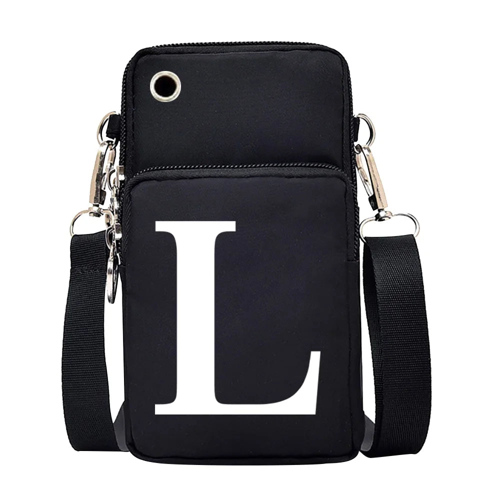 100% Canvas Waterproof Zipper Closure Crossbody Bag For Mobile