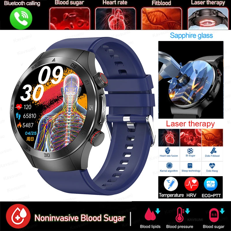 Stainless Steel Health Management Bluetooth Round Smart Watch