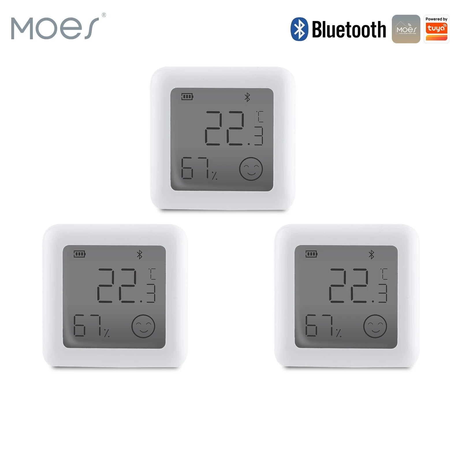 Moes Air Quality Detector Portable Smart Wireless Humidity Sensor