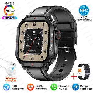 Fine Steel GPS Tracking Waterproof Bluetooth Square Shape Smart Watch