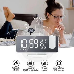 Plastic Bedside Digital Time Display With Temperature And Humidity