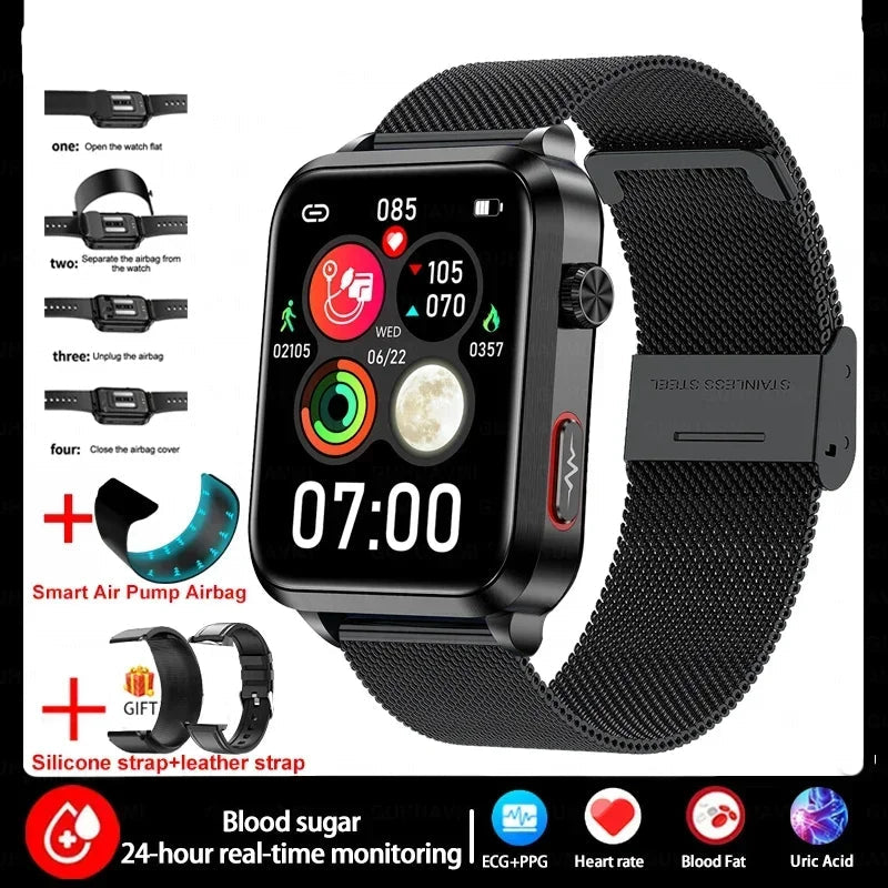 Silica Gel Blood Pressure Measurement Health Bluetooth Smart Watch