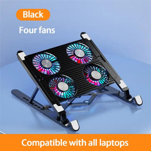 Plastic Mechanical Adjustment Cooling Fan Portable Laptop Stand