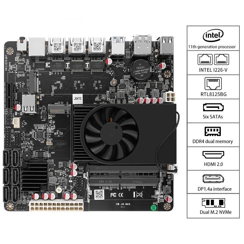 Topton J6413 J6412 64GB 1TB Intel Celeron DDR4 Desktop Motherboard