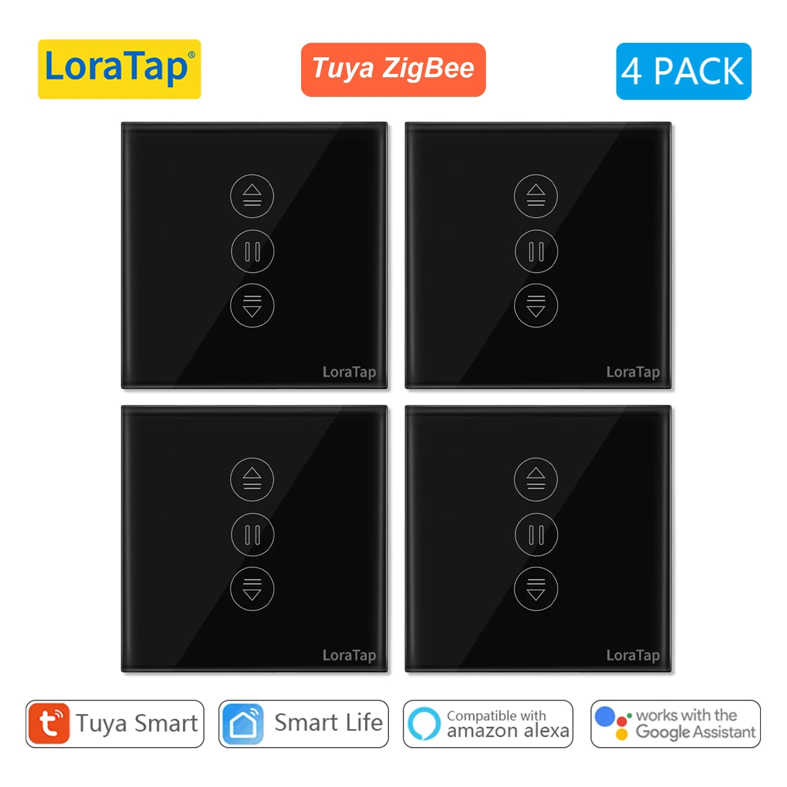 LoraTap 240V 600W Plastic ZigBee Rolling Blinds Curtain Switch