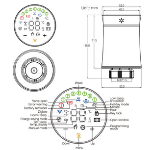 Moes 3.0 TRV Thermostat Temperature Controller Radiator