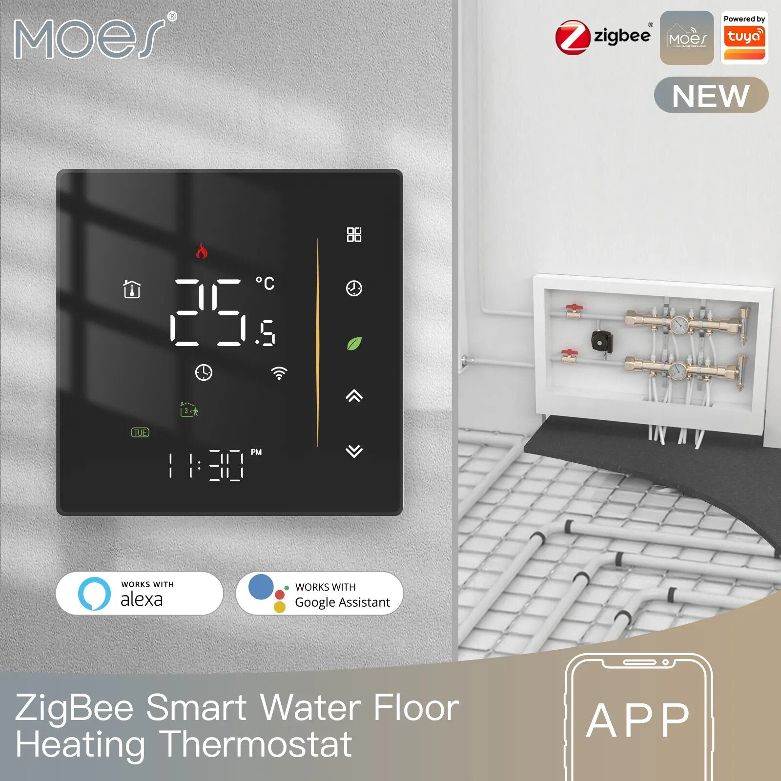 Moes WIFI Smart Heating Controller Touch Panel Thermostat