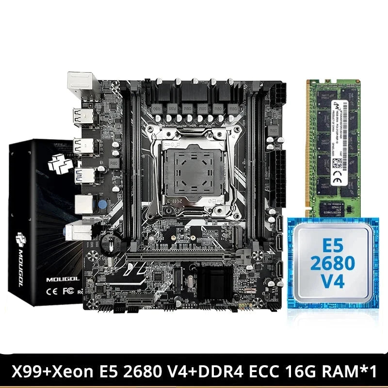 X99 LGA 2011-3 Intel Xeon E5 2680 V4 Desktop Motherboard Set