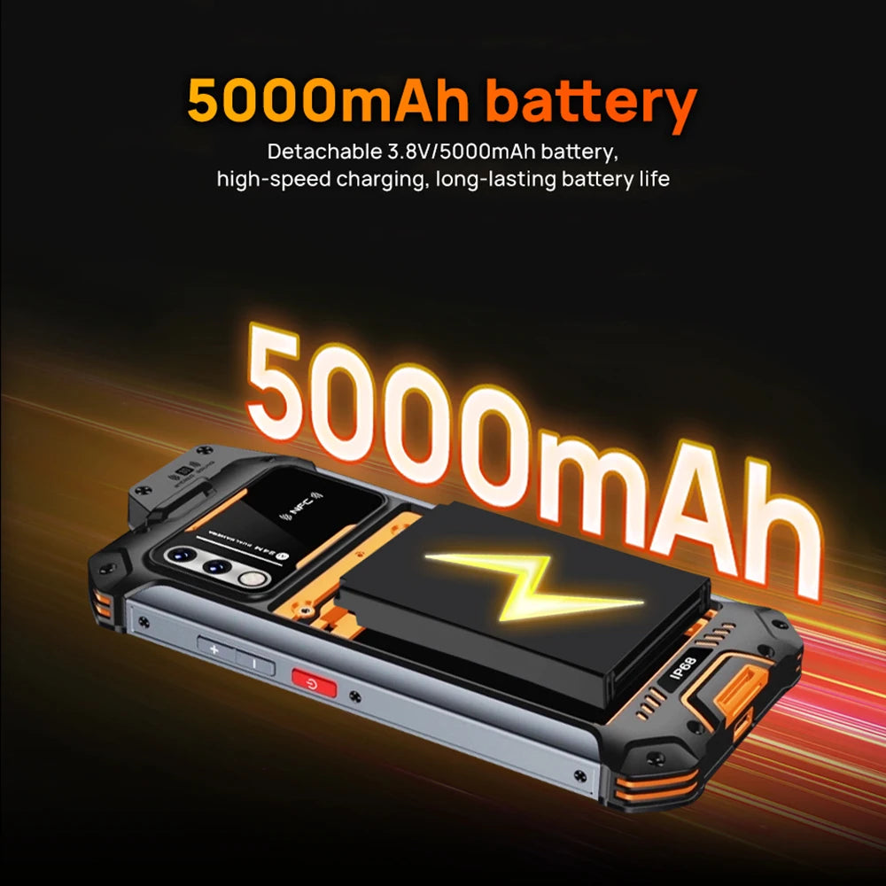 Rubber Rugged 5000mAh 4GB RAM 64GB 6.3 Inches FHD Smart Phone