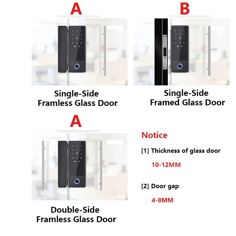 RayKube Aluminium Alloy Fingerprint Digital Smart Door Lock