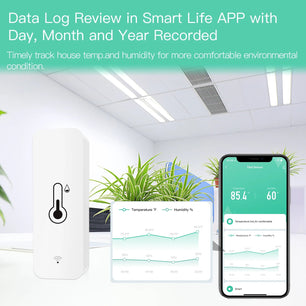 Moes Air Quality Detector Portable Smart Wireless Humidity Sensor