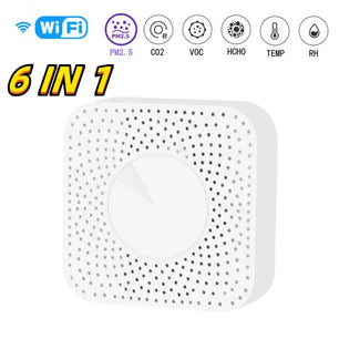 6-IN-1 ABS ZigBee Air Quality Detector Smart Humidity Sensor