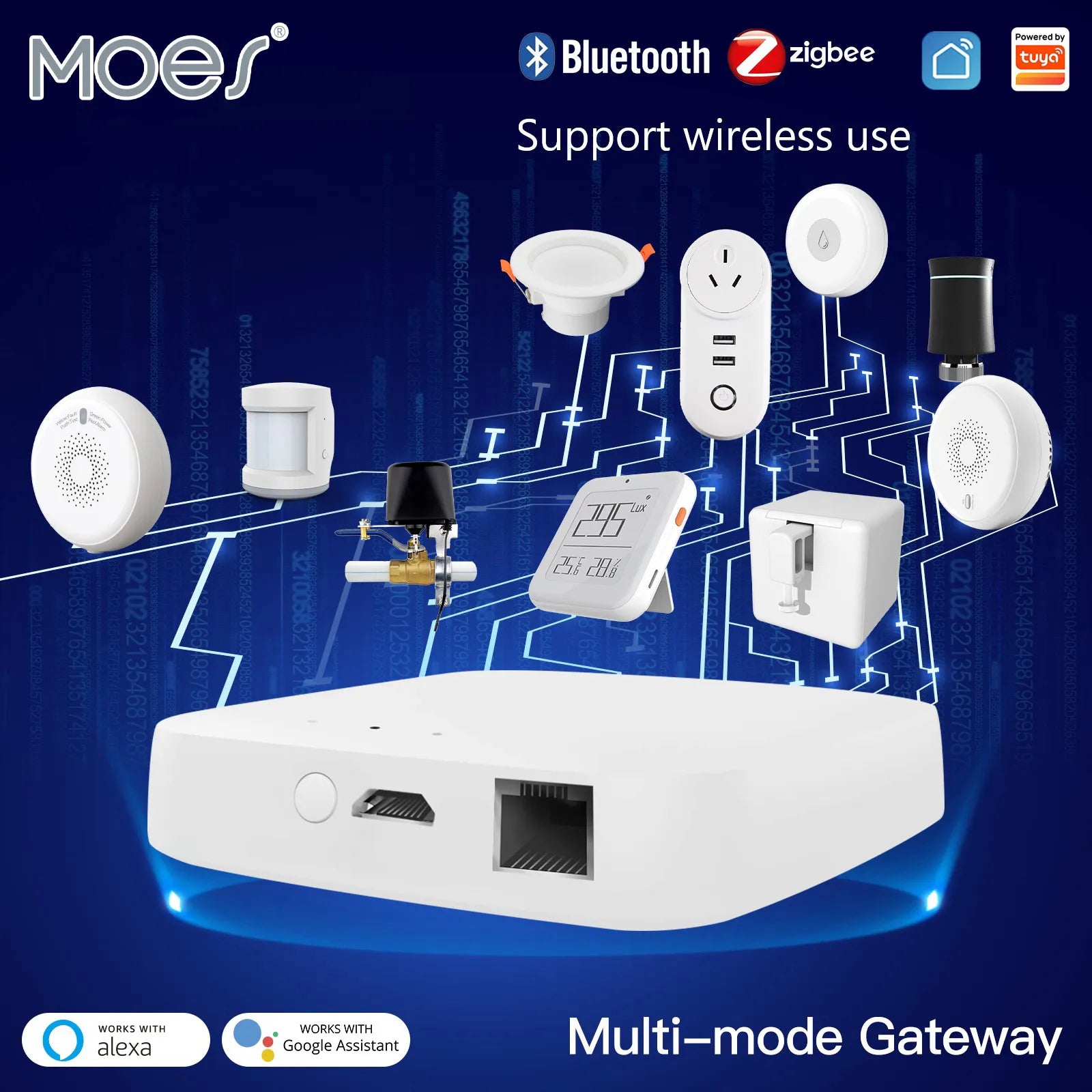 Moes 5V 2A Multi-Mode Bluetooth Voice Remote Control Gateway