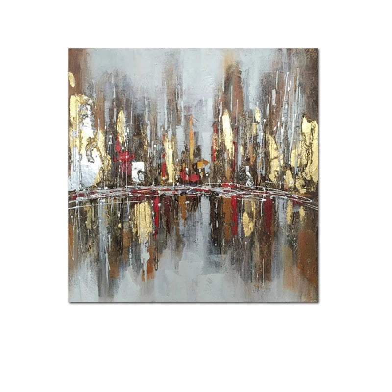 100% Canvas Modern Abstract Handmade Elegant Artwork Oil Painting