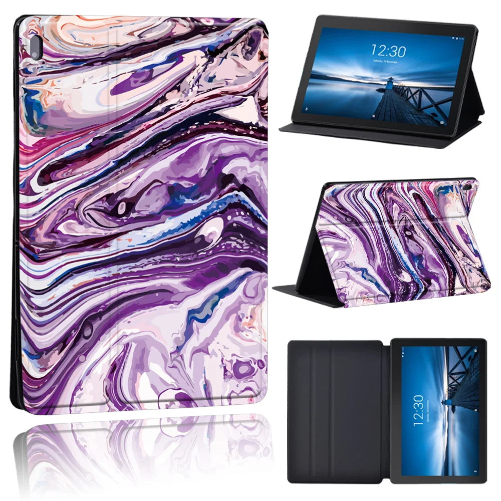 Leather Shockproof Abstract Tablet Cover Compatible For Lenovo