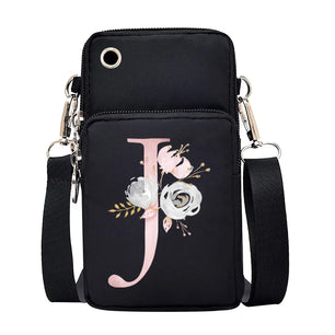 100% Canvas Waterproof Zipper Closure Crossbody Bag For Mobile