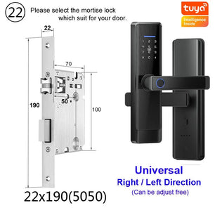 RayKube Aluminium Alloy Fingerprint Digital Smart Door Lock