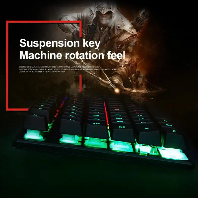 104 Keys USB Support Wired Mechanical RGB Backlit Gaming Keyboard