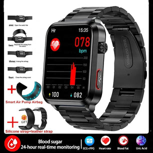 Silica Gel ECG Precise Detection Health Bluetooth Smart Watch