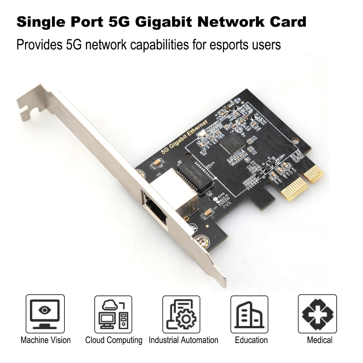 5000Mbps PCI-E To RJ45 5G Gigabit Ethernet Network Card