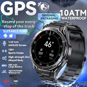 Silica Gel Health Monitor Waterproof Bluetooth Round Smart Watch