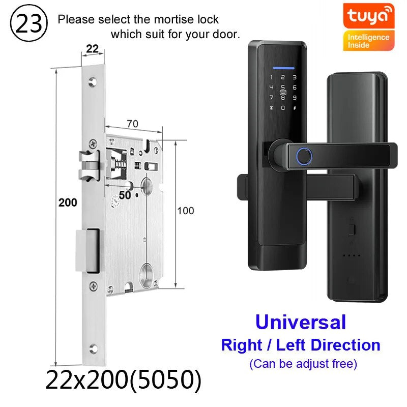 RayKube Aluminium Alloy Fingerprint Digital Smart Door Lock