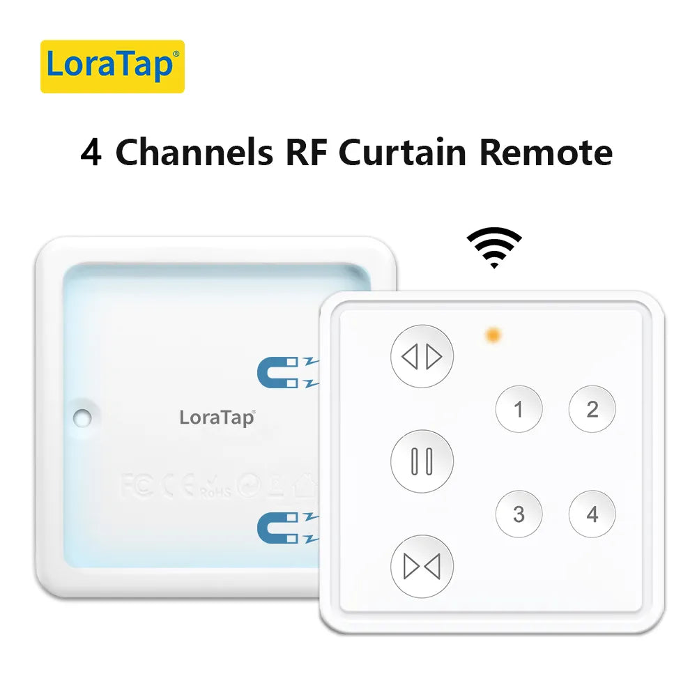 LoraTap 240V Plastic 4 Channels Portable Control Shutter Blinds Switch