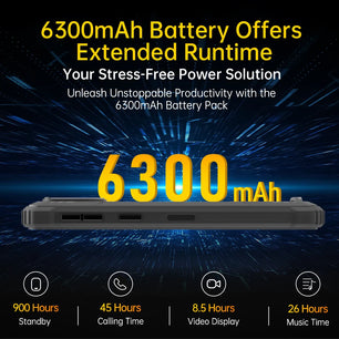 Rubber Rugged 6300mAh 4GB RAM 64GB ROM 6.0 Inches Smart Phone