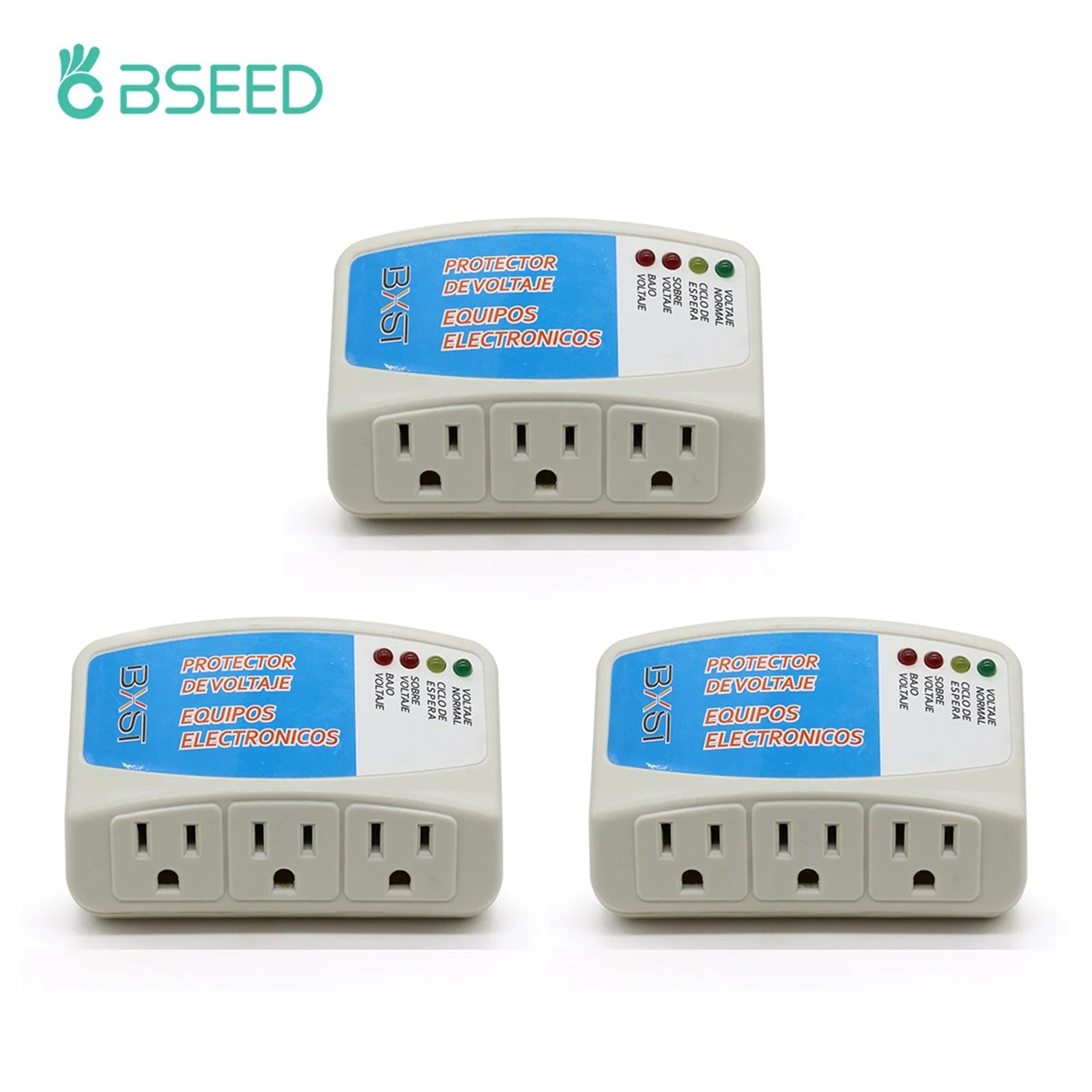 Bseed 12A Alloy Surge Protector Voltage Moulded Case Wall Socket