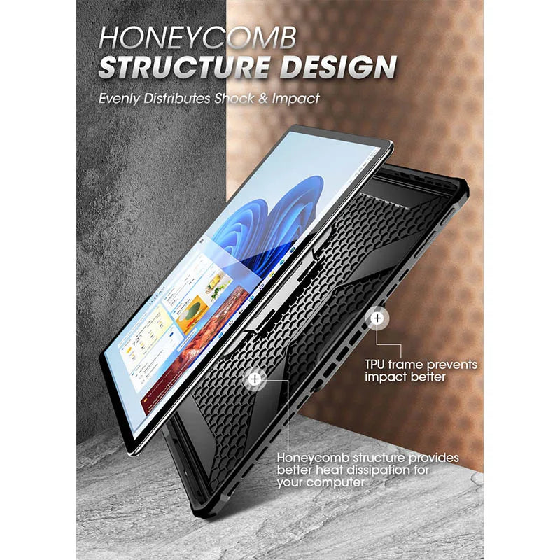 Polycarbonate Full-Body Rugged Case For Microsoft Surface Pro 9