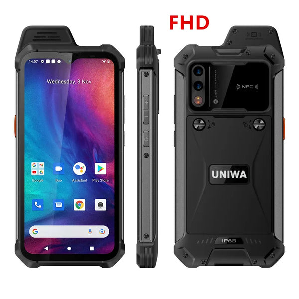 Rubber Rugged 5000mAh 4GB RAM 64GB 6.3 Inches FHD Smart Phone