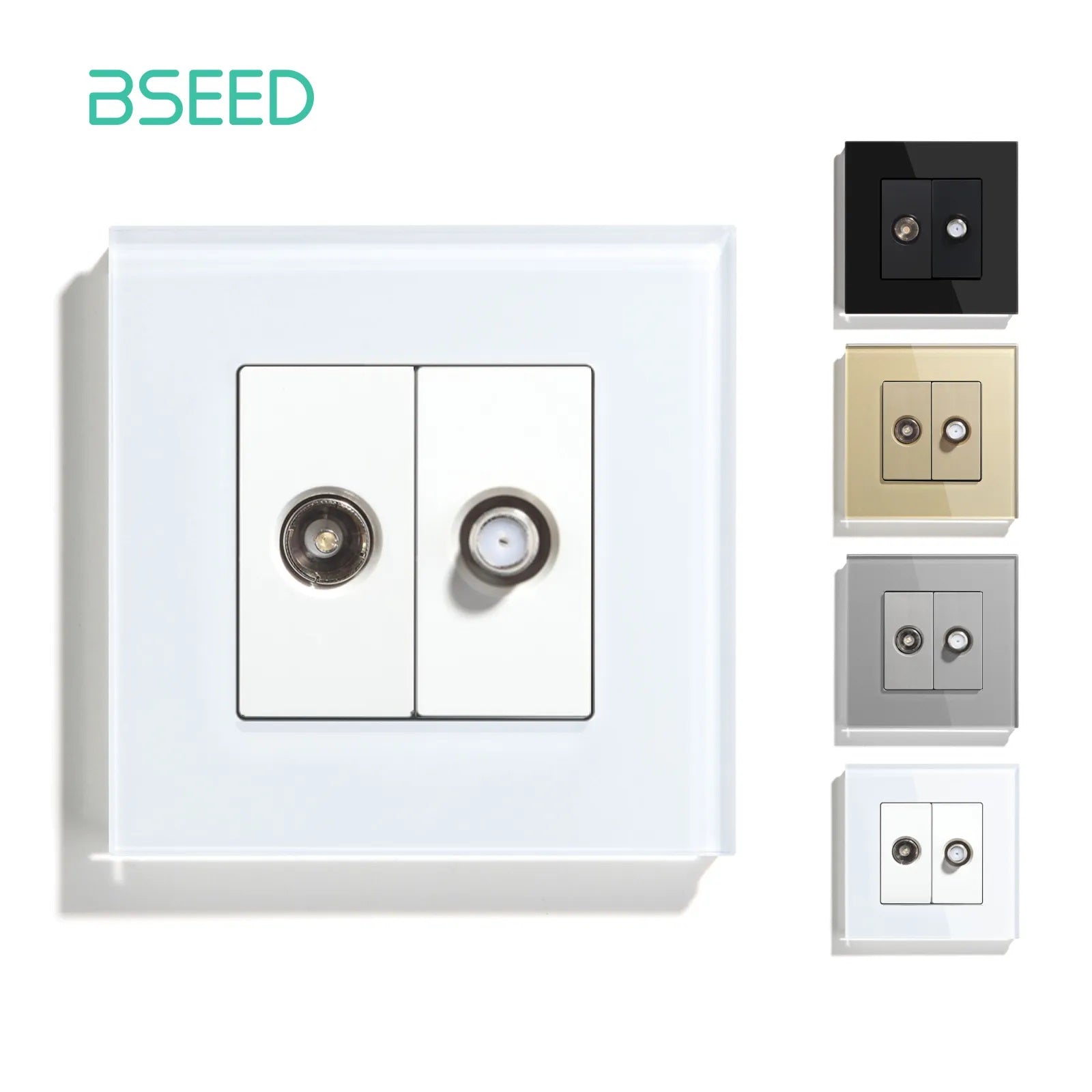 Bseed 10A Glass Panel Wireless WIFI Control Smart Power Socket