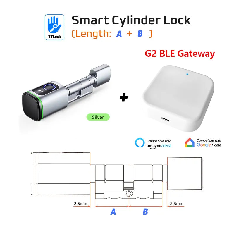 RayKube Aluminium Alloy Fingerprint Digital Smart Door Lock