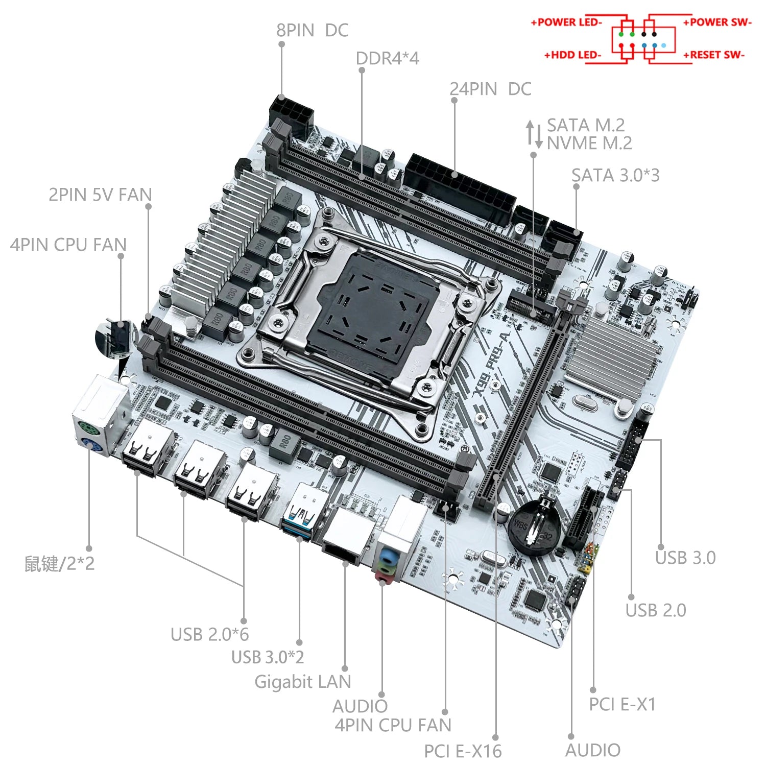 Machinist LGA 2011-3 Intel Xeon E5 2690 V3 Desktop Motherboard Set