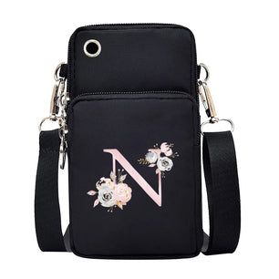 100% Canvas Waterproof Zipper Closure Crossbody Bag For Mobile