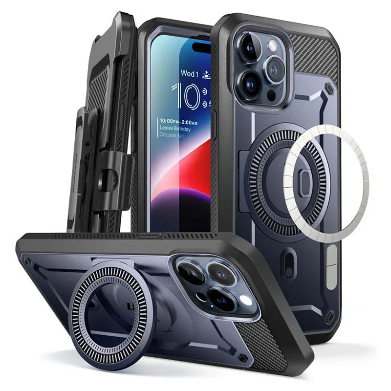 Polycarbonate Full-Body Rugged Bumper Case For iPhone 15 Pro