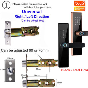 RayKube Aluminium Alloy Fingerprint Digital Smart Door Lock