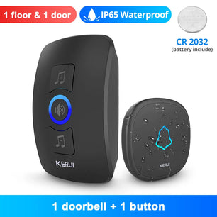 Kerui Plastic Wireless Waterproof Battery Cordless Remote Doorbell