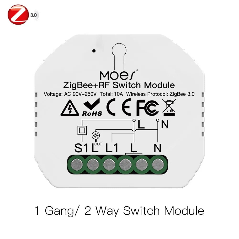 Moes Plastic Smart Voice Control Universal Switch Module